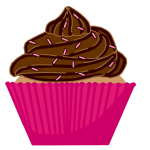 A drawing of a cupcake.
